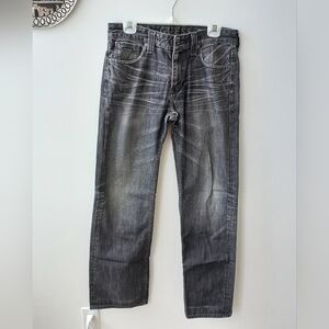 Guess Men's Gray Slim Jeans with Vintage Distressing Size 31x30 US